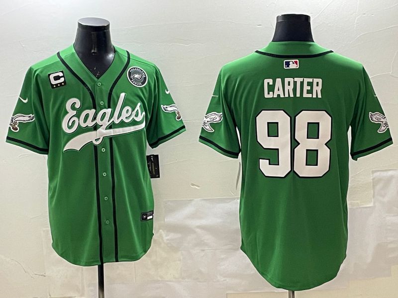 Men Philadelphia Eagles #98 Carter Green three generations Jointly Name 2025 Nike Limited NFL Jersey style 3->philadelphia eagles->NFL Jersey